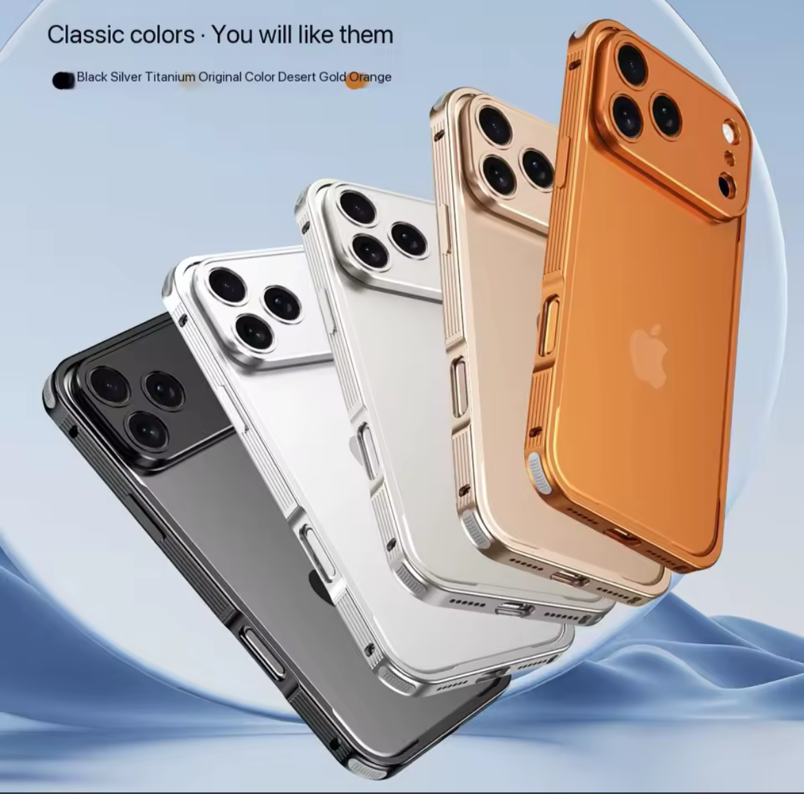 Stijlvolle metalen iPhone 17 hoes met MagSafe.
Verkrijgbaar in 6 kleuren en biedt sterke bescherming.
Dun, licht en comfortabel in gebruik.